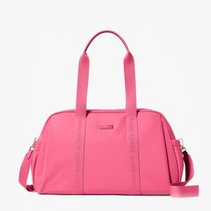 ♠️Kate Spade Carter Large Nylon Weekender Bag, Pink Rose Oil NWT